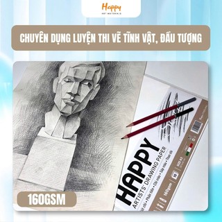 [Hỏa tốc HCM] Giấy vẽ mỹ thuật luyện thi Happy 160gsm/220gsm