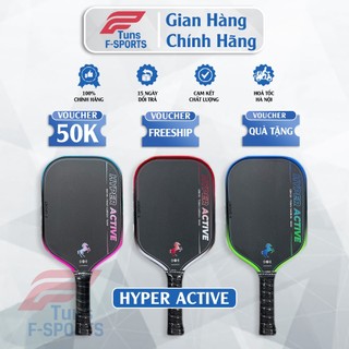 (Chính Hãng) Vợt Pickleball F-Sport Hyper Active 16mm – Carbon Toray Nhám, Lõi 5S Trợ Lực Mạnh, Vợt Tấn Công Đánh Đanh