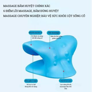Homee.cok Gối Massage Cổ Vai Gáy Công Thái Học – Gối Kéo Giãn Cổ, Thiết Kế Cong Ôm Cổ, Dễ Sử Dụng