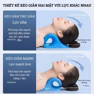 Homee.cok Gối Massage Cổ Vai Gáy Công Thái Học – Gối Kéo Giãn Cổ, Thiết Kế Cong Ôm Cổ, Dễ Sử Dụng