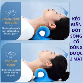 Homee.cok Gối Massage Cổ Vai Gáy Công Thái Học – Gối Kéo Giãn Cổ, Thiết Kế Cong Ôm Cổ, Dễ Sử Dụng