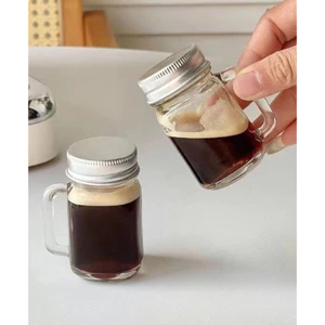 Ly Thuỷ Tinh Mini 30ml Có Tay Cầm – Ly Định Lượng, Ly Uống Rượu, Ly Espresso Nhỏ Xinh Cao Cấp