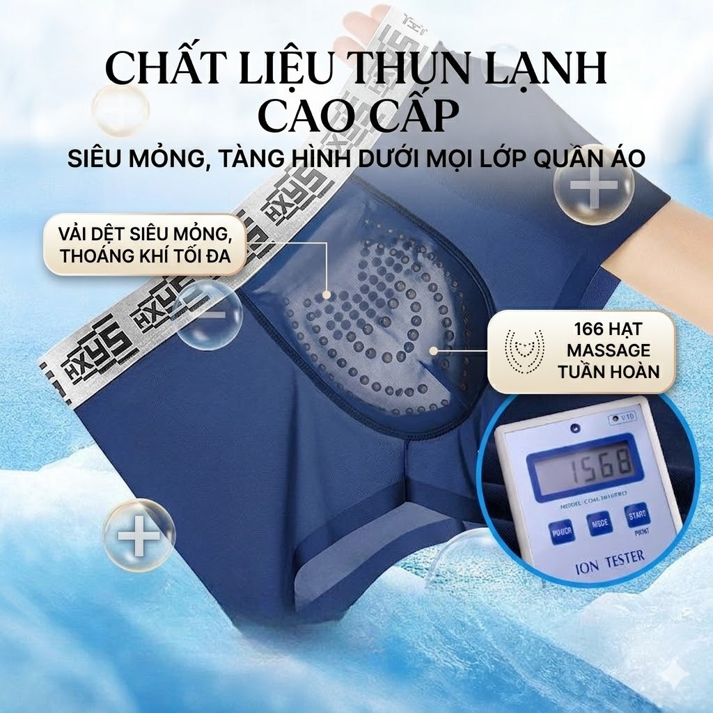 Quần Lót Nam Boxer Santony HXYS0002 - Sịp Hàu Massage, 2 Loại Vải Tùy Chọn PIER N°5
