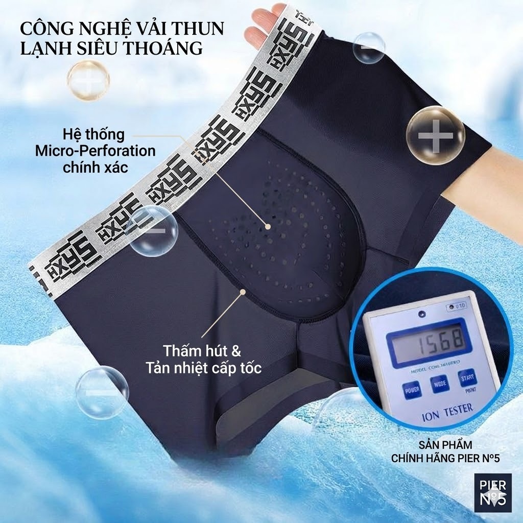 Quần Lót Nam Boxer Santony HXYS0002 - Sịp Hàu Massage, 2 Loại Vải Tùy Chọn PIER N°5