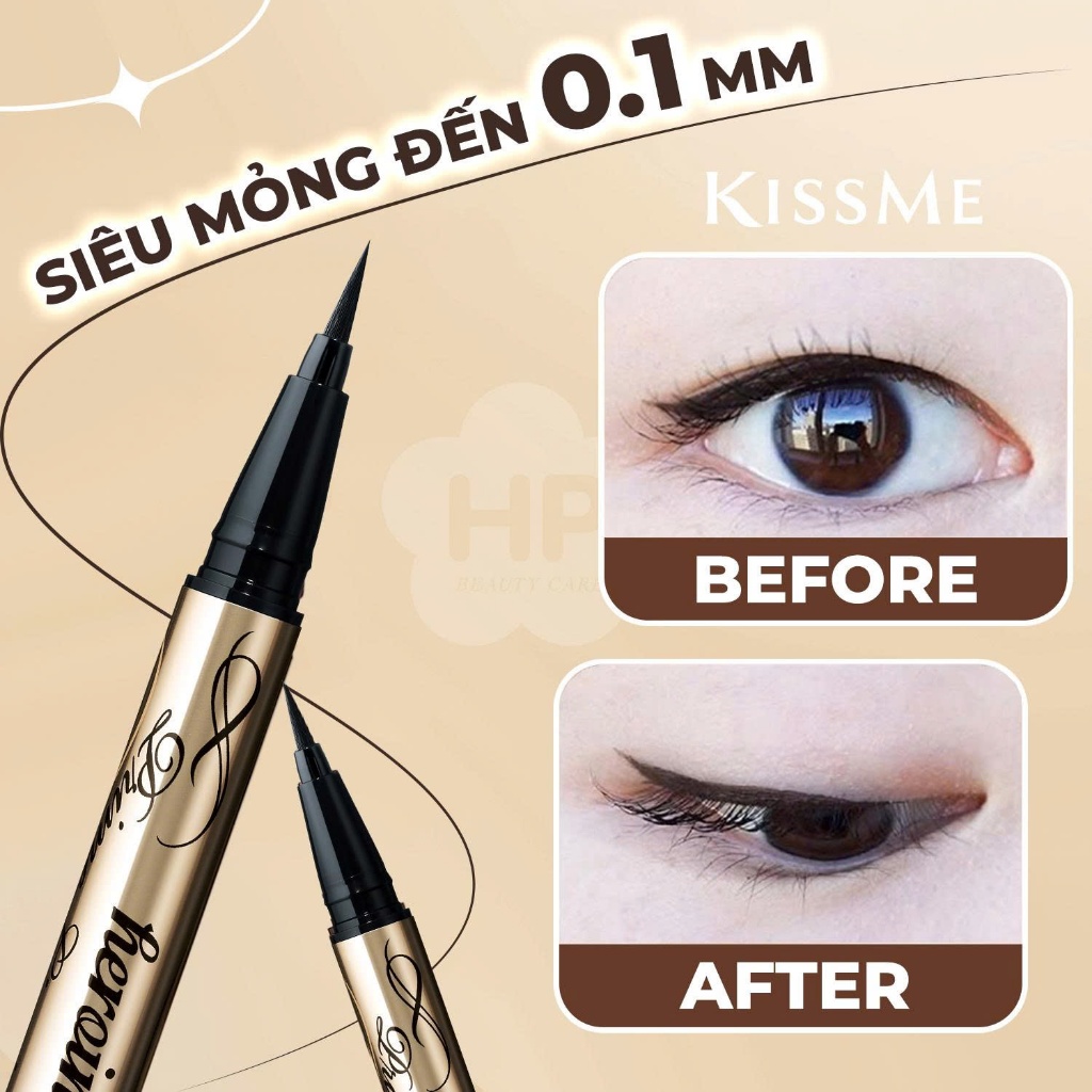 Bút Kẻ Mắt Nước Giữ Nét 24H Kissme Heroine Make Prime Liquid Eyeliner Rich Keep (Màu Đen Than 07)