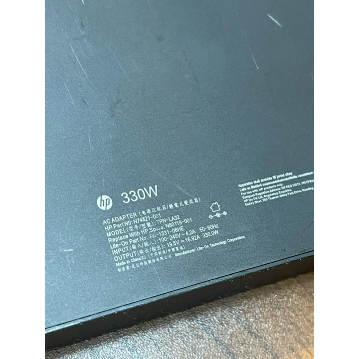sạc laptop hp 330w kim nhỏ cũ zin theo máy