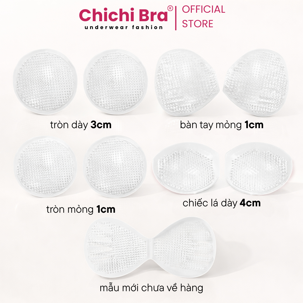 Mút Đệm Áo Lót Chất Liệu Silicon Thông Hơi Độ Dày 3cm Đệm Áo Ngực, Áo Bra, Bikibi Chichi Houses 6675