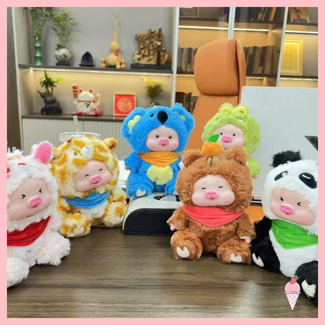 [Hỏa tốc HCM] Blind box móc khóa gấu bông mô hình nhân vật Nông Trại Heo v2 chính hãng
