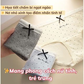 Quần lót nữ cotton cao cấp kháng khuẩn phối viền ren xinh xắn đáy lót nâng cấp thoải mái DEVRI L5114
