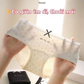 Quần lót nữ cotton cao cấp kháng khuẩn phối viền ren xinh xắn đáy lót nâng cấp thoải mái DEVRI L5114
