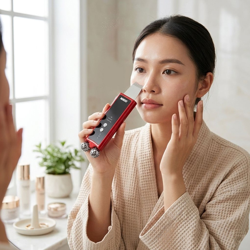 Máy cà da chết, máy sủi da Nikio NK-122 - Chính hãng có bảo hành, Rung siêu âm, Công nghệ EMS