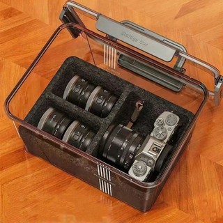 Hộp chống ẩm máy ảnh chuyên dụng cho DSLR, Mirrorlessi, Bridge, Compact 6in1-Hộp, đệm chống sốc, ẩm kế, hộp hút ẩm, khăn