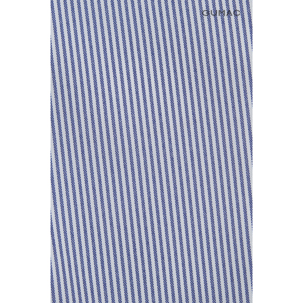 Áo Sơ Mi Nữ Tay Ngắn GUMAC Form Suông Cơ Bản Chất Cotton Sọc Mềm Mịn Thoáng Mát LAF0322
