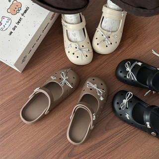 Giày búp bê nữ kiểu dáng mary-jane có quai hậu kèm charm nơ dễ thương Hàn Quốc CS-247 Mita