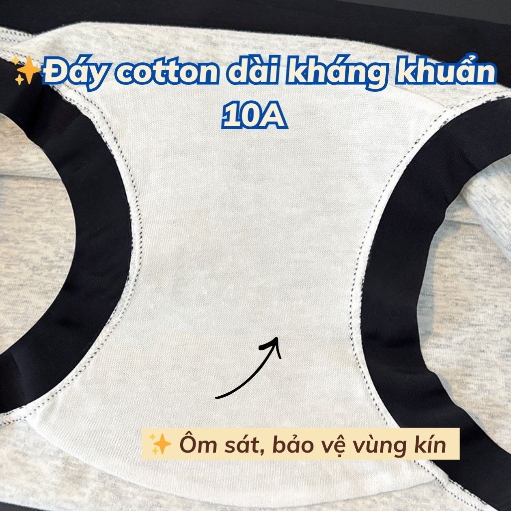 Quần lót đùi nữ cotton cao cấp dáng boxer cạp vừa ôm mông tôn dáng gợi cảm kiểu basic LANIXA L5284
