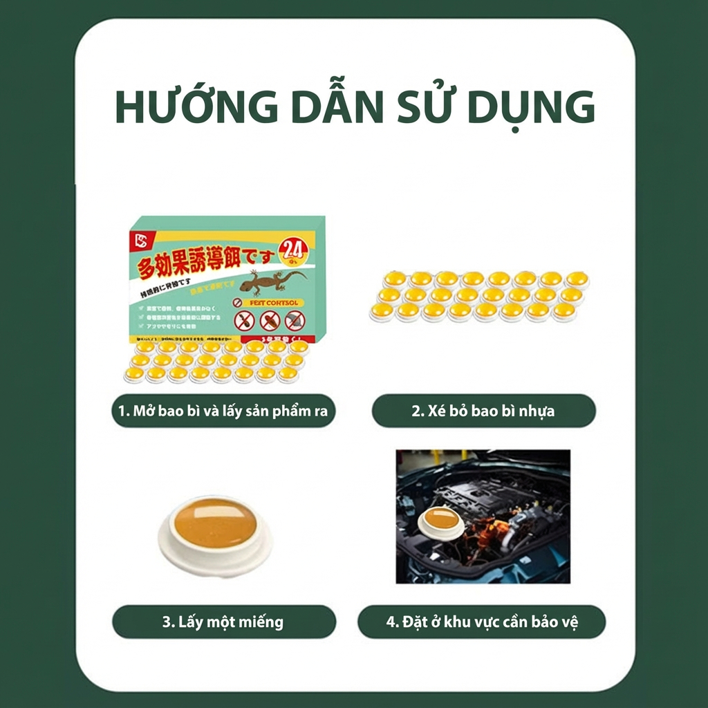 M1T1 hàng nhập Nhật - thuốc diệt chuột - thuốc chuột siêu mạnh, chuột chết nhanh trong nhà 48 viên