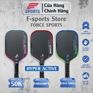 (Chính Hãng) Vợt Pickleball F-Sport Hyper Active 16mm – Carbon Toray Nhám, Lõi 5S Trợ Lực Mạnh, Vợt Tấn Công Đánh Đanh