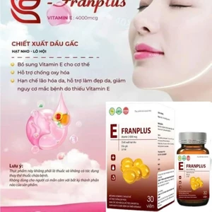 Viên uống trắng da Vitamin E Franplus Hộp 30 Viên ✅ Trắng da mờ nám giảm thâm sạm làm đẹp da an toàn