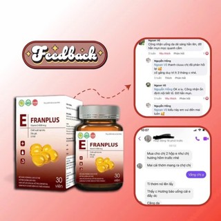 Viên uống trắng da Vitamin E Franplus Chính Hãng Cao Cấp Hộp 30 Viên ✅ Trắng da mờ nám giảm thâm sạm làm đẹp an toàn