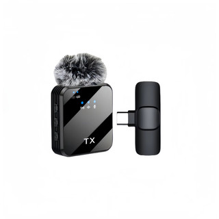Micro Lavalier không dây có khả năng khử tiếng ồn & kẹp xoay được cho thiết bị Iphone & Usb-c