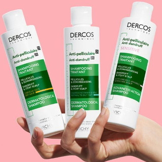 Dầu gội đầu Dercos 200ml/Anti-Dandruff Dermatological Shampoo Giảm Ngứa Da Đầu Chính Hãng
