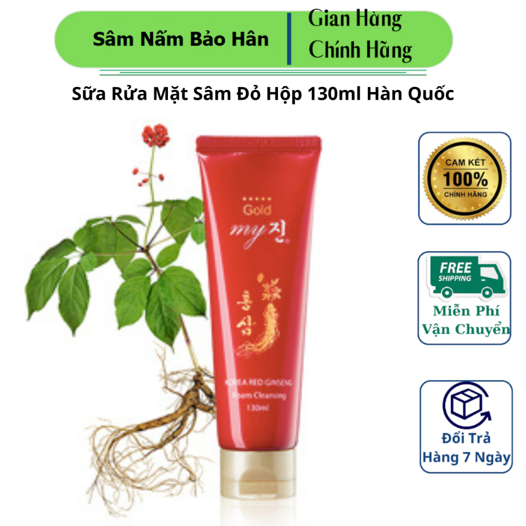 Sữa Rửa Mặt Sâm Vàng Hàn Quốc My Gold Red Ginseng Foam Cleaning ( hàng mới về )
