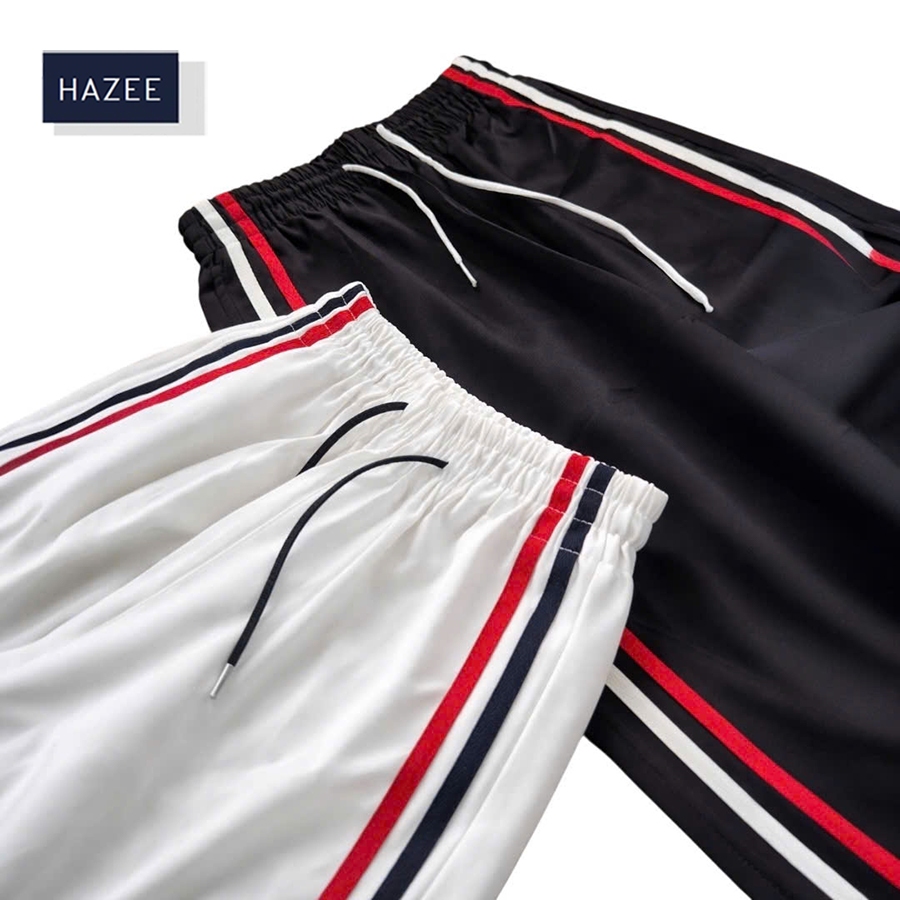 Quần Thể Thao Nữ Ống Rộng HAZEE – Quần Jogger Suông Sọc Hông Lưng Chun Dây Rút Form Ulzzang