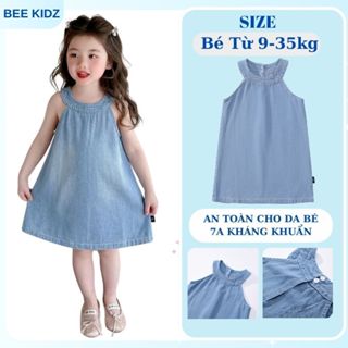 Váy Cho Bé Gái, Váy Yếm Jean Cho Bé Gái Chất Jean Mềm Mại Thoáng Mát Thiết Kế Dáng Suông