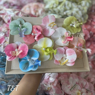 Kẹp tóc hoa lan hồ điệp phụ kiện đi biển hot trend dễ thương nhiều màu sắc