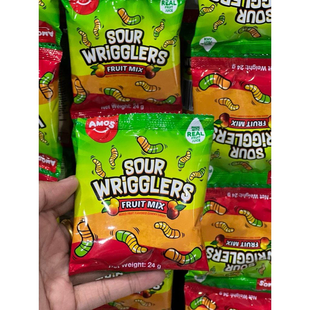 Kẹo dẻo siêu ngon con sâu cho mọi lứa tuổi sour wrigglers 10 gói