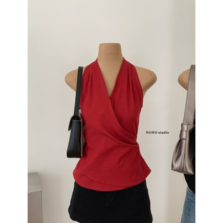 𝐏𝐡𝐢𝐞𝐧 𝐖𝐆𝐖𝐄 | (Sẵn) w8949 Áo 3 Lỗ Sát Nách Cổ V Dây Eo 3 Màu Trơn