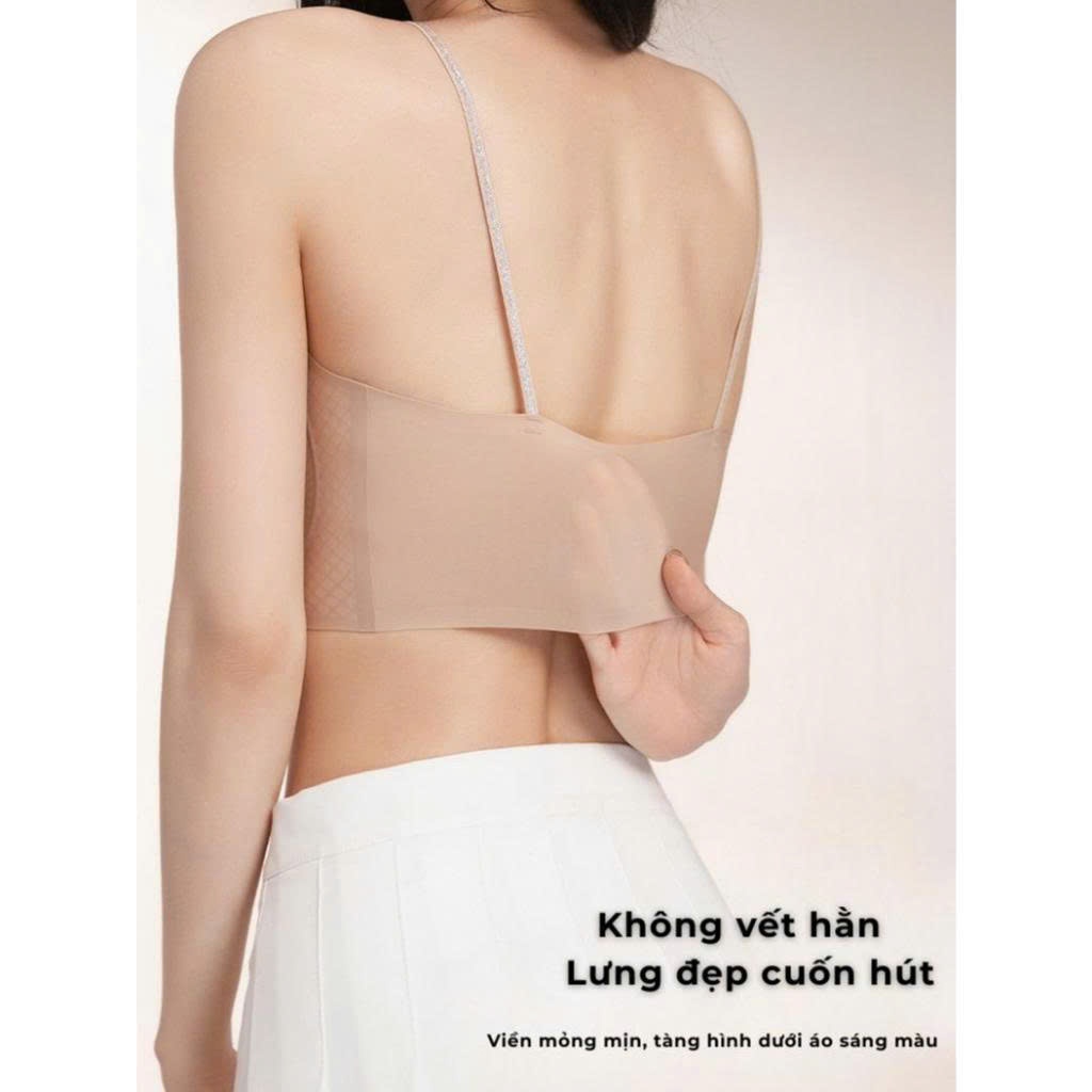 [YANMEI GM01] Áo lót hương hoa trà đúc su chui đầu, bra ko gọng chui đầu su lạnh không đường may, áo ngực tàng hình