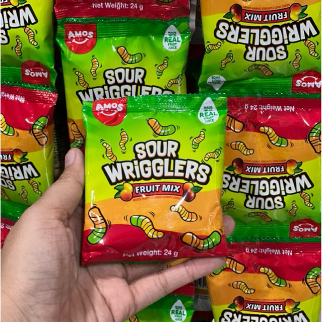 Kẹo dẻo siêu ngon con sâu cho mọi lứa tuổi sour wrigglers 10 gói
