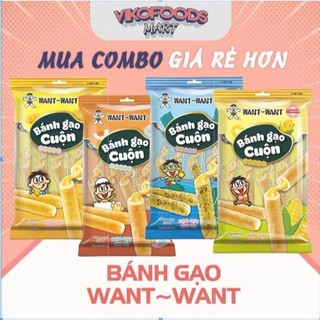 BÁNH GẠO CUỘN WANT WANT - GÓI 180GR [DATE MỚI]