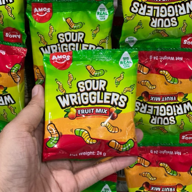 Kẹo dẻo siêu ngon sour wrigglers bán lẻ gói
