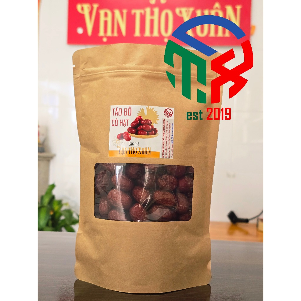 Táo Đỏ Khô Có Hạt Vạn Thọ Xuân Thượng Hạng TC - Quả Đều - Đẹp - DẺO - Ngọt