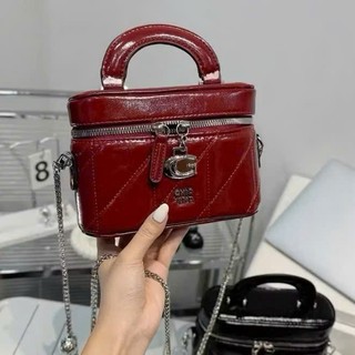 Túi xách nữ dáng hộp dập vân cao cấp, túi cầm tay nữ dây xích sang trọng MIE BAG