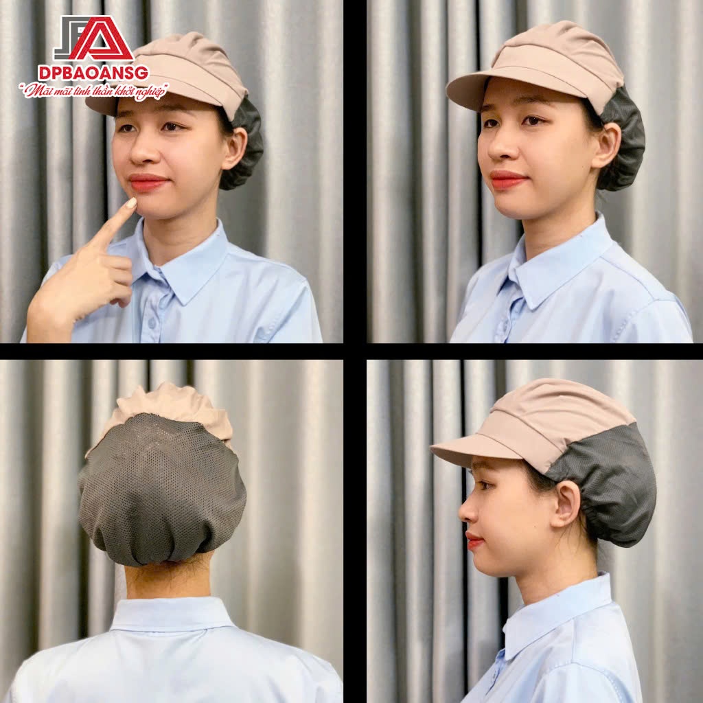 [COMBO] Nón Lưới Ngắn Trùm Tóc Công Nhân Thực Phẩm, Thủy Sản – Thoáng Mát, Nhiều Màu, Dễ Đội Cho Nam Nữ