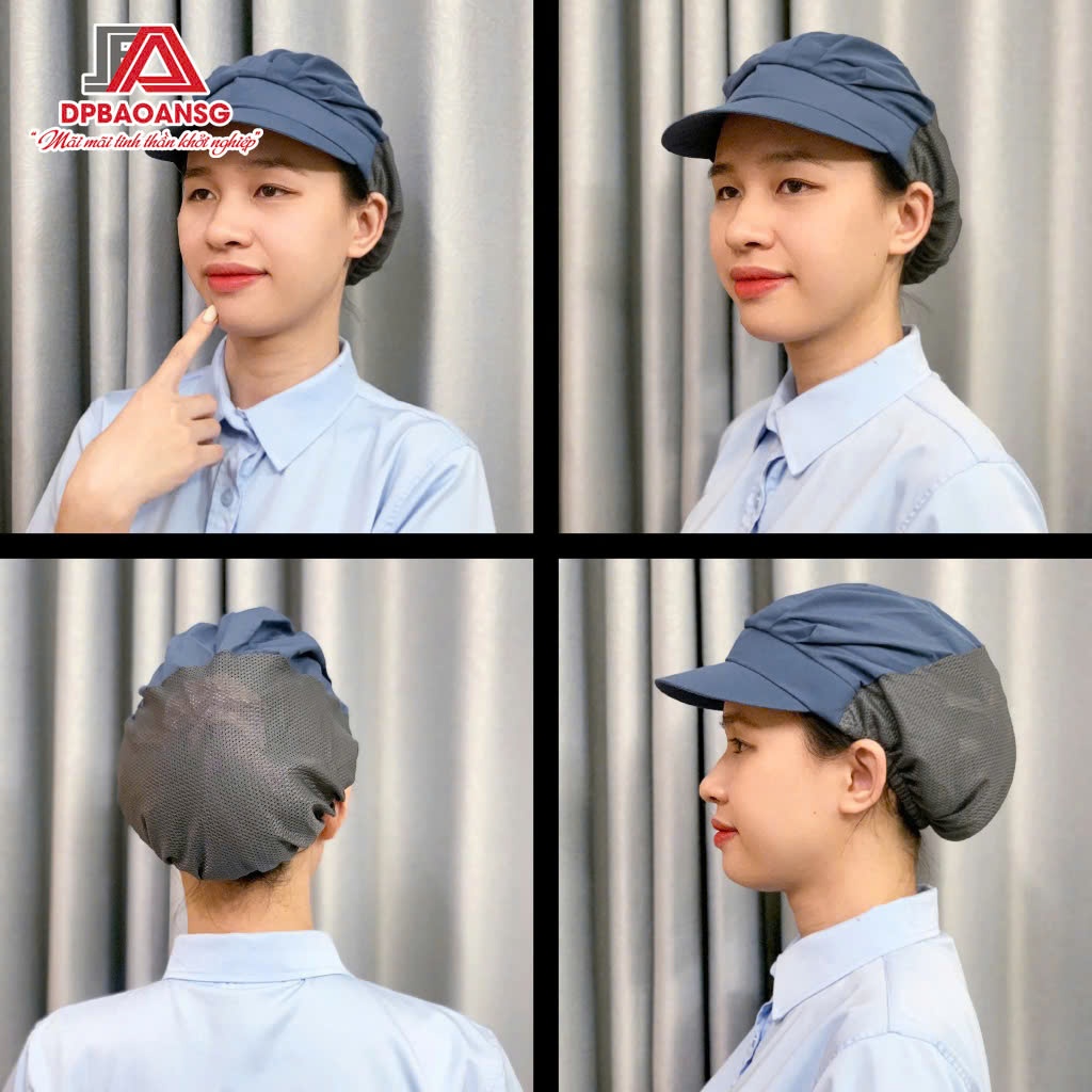 [COMBO] Nón Lưới Ngắn Trùm Tóc Công Nhân Thực Phẩm, Thủy Sản – Thoáng Mát, Nhiều Màu, Dễ Đội Cho Nam Nữ