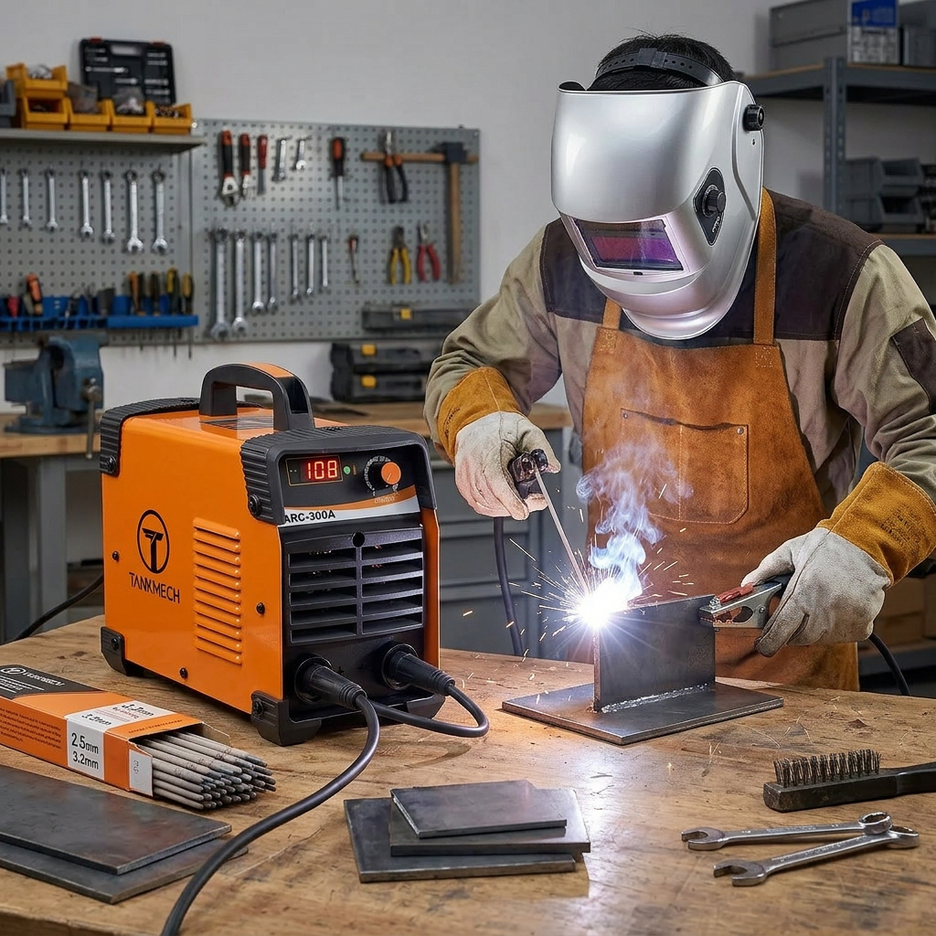 Máy Hàn Điện tử Chuyên Công Trình TANKMECH ARC 300A 3 Tụ Hàn Que Hồ Quang cầm tay mini Nhỏ Gọn