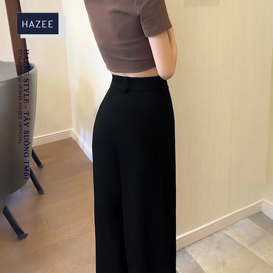 Quần Tây Nữ Ống Suông Cạp Cao Dáng Dài – Tôn Dáng Thanh Lịch, Vải Mềm Mịn, Phong Cách Hàn Quốc