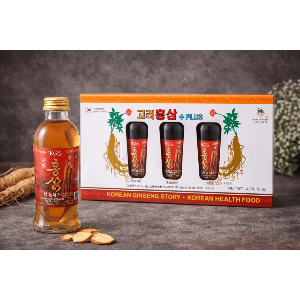 NƯỚC HỒNG SÂM HÀN QUỐC CÓ CỦ KGS (120ml / chai | 10 chai / hộp)