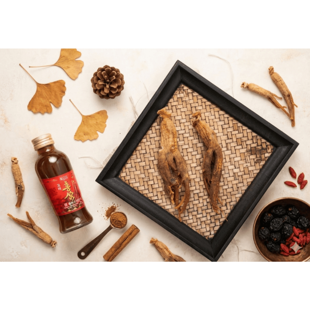 NƯỚC HỒNG SÂM HÀN QUỐC CÓ CỦ KGS (120ml / chai | 10 chai / hộp)