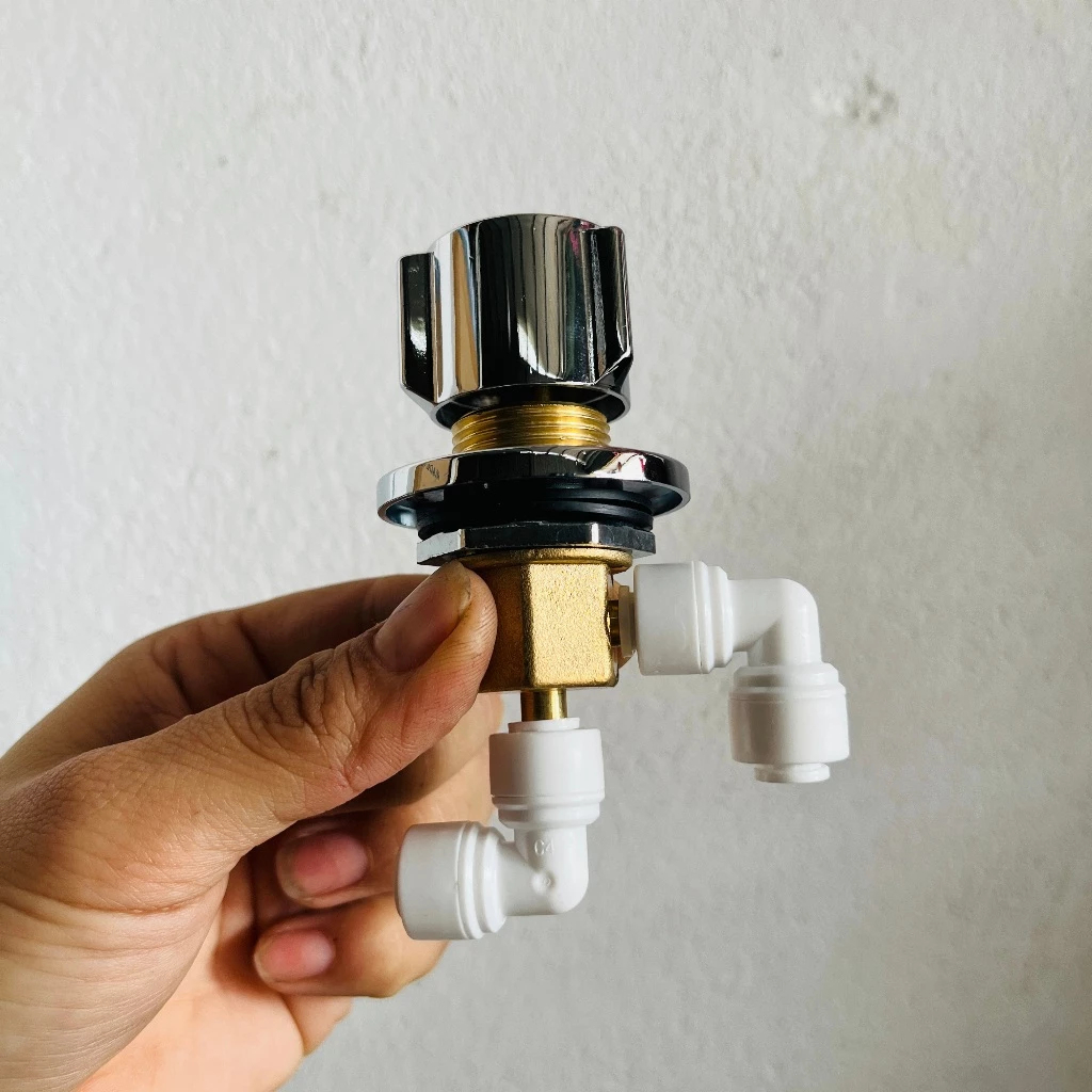 Khóa Xoáy, Khóa Ấn Vòi Nóng Lạnh Máy Lọc Nước, Loại Có Ren