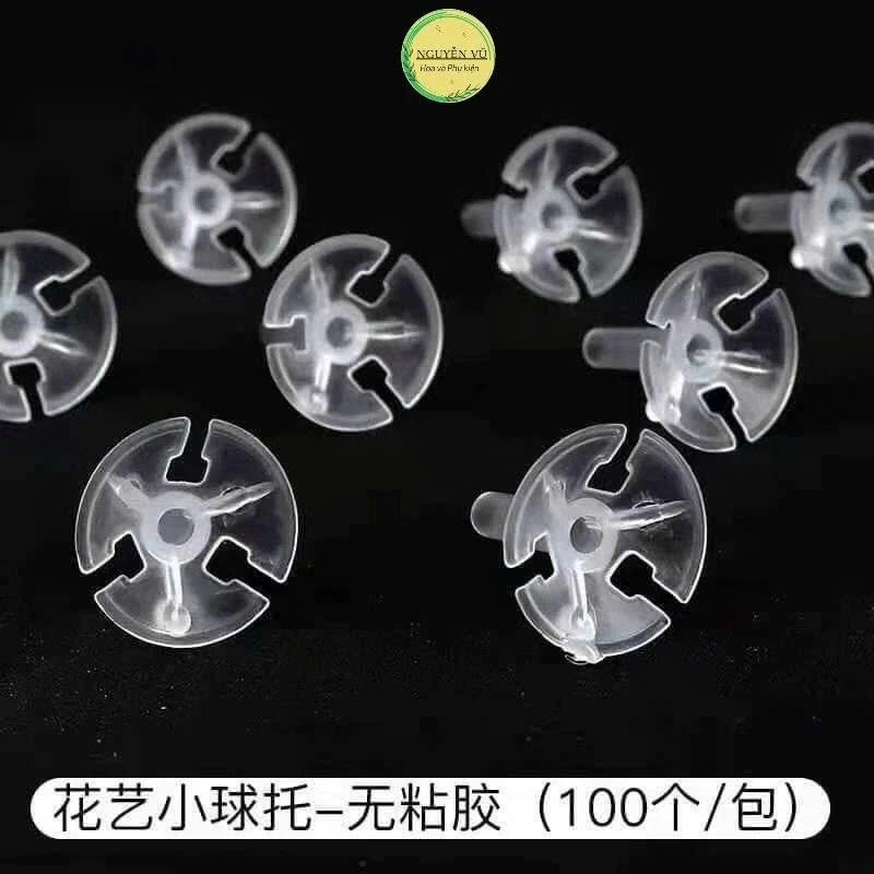 100 đế nhựa CHỤP TRÁI CÂY làm đế đỡ trái cây để cắm bó hoa quả chụp nhựa que đế cắm trái cây