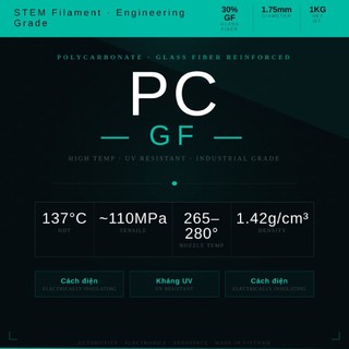 Sợi nhựa in 3D PC-GF STEM Filament