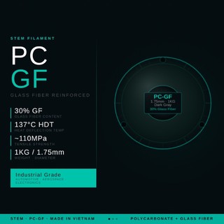 Sợi nhựa in 3D PC-GF STEM Filament