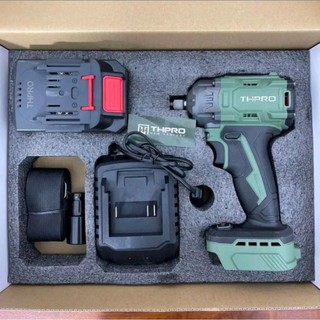 Máy siết bulong THpro 400NM + 1 pin 15cell + 1 sạc,động cơ không chổi than,chân pin phổ thông