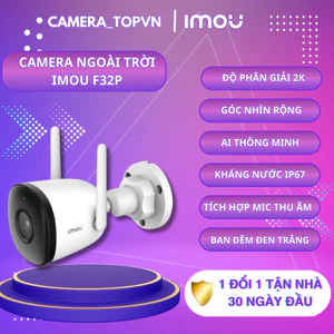 Camera wifi Imou F32FP và S3EP wifi ngoài TRỜI, độ phân giải 2k3m chống nước chụp ảnh báo động về máy