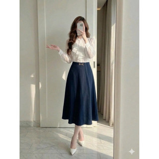 Áo sơ mi tơ xếp ly bèo